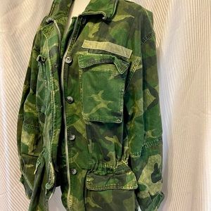 Free People army green Camo jacket NWOT
